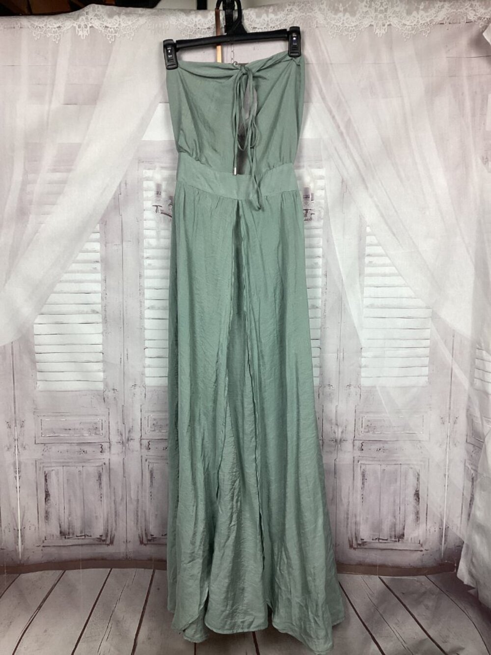 Hello Molly Sage Green Halter Maxi Dress 12 - Picture 11 of 11